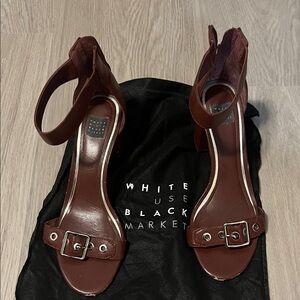 White House Black Market Rich Brown Heels